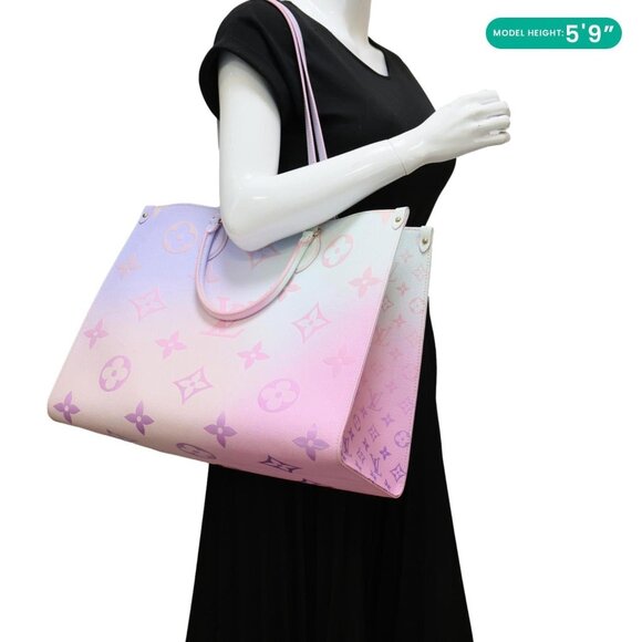 Louis Vuitton Onthego GM Monogram Giant Canvas Tote Bag Sunrise Pastel - Picture 2 of 13